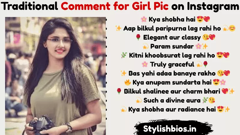 traditional comment for girl pic on instagram