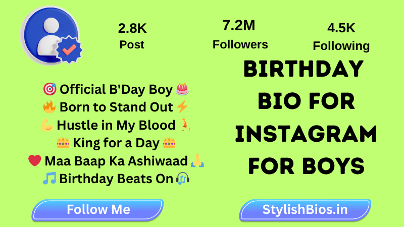 birthday bio for Instagram for boys