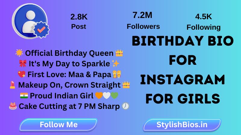 birthday bio for Instagram for girls